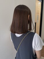 リングヘアギンザ(Ring hair GINZA)&nbsp;ライトブラウンボブ　艶カラー　透明感カラー　ベージュカラー