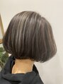 リアン(REAN)&nbsp;すっきりミニボブヘアにハイライトを入れて白髪ぼかしに
