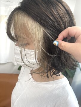 アルモ ヘア フア 東静岡(ALMO hair HUA) 【ALMO】フェイスフレーミング×ホワイトベージュ