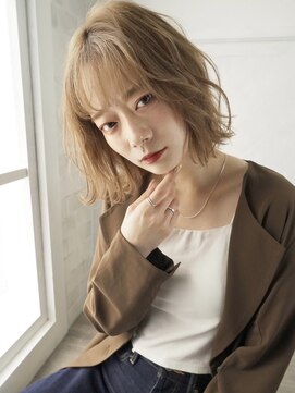 トレヘアー(tRe hair) ミディアムスタイル ラブウェーブ くびれヘア