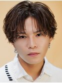 ツイストスパイラルパーマセンターパート