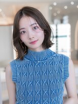 ハバナ 渋谷(HAVANA) 20代30代大人かわいい斜めバングデザインカラーシルキーベージュ