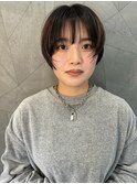 福井　大和田　ショートヘア　丸みショート　デザインカラー