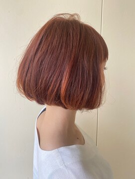カシェ リタ ヘアー(CACHE'&RITA HAIR) オレンジヘア○内巻きボブ○マチルダボブ○顔まわりカット