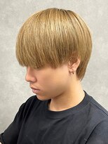 エルマーク 心斎橋(L-MARK)&nbsp;マッシュブリーチハイトーンハイライトスパイラルツーブロック