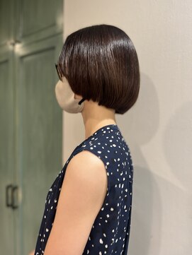 ヘアサロン ナノ(hair salon nano) 前上がりBob×オレンジブラウンカラー