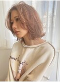 透明感カラー★20代30代ダブルカラーブリーチオリーブグレージュ