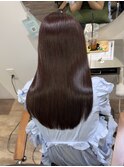 髪質改善 スーパーロング ワンレングス レイヤー 韓国風巻き
