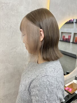 ルノン シェリー(LUNON cheliy) 暗めカラーグランマッシュデザインカラーフェイスフレーミング