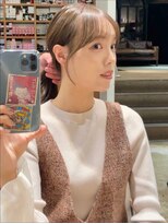 ノラ ヘアーサロン(NORA HAIR SALON)&nbsp;ナチュラル小顔前髪あり後れ毛サイドバング結べるボブくびれヘア