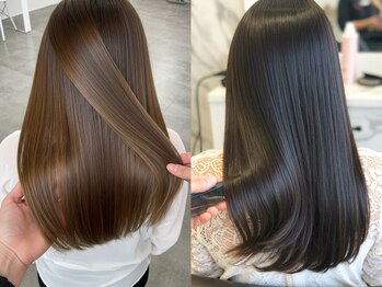 ラファンス 栗林店(LaFENCE)の写真/しっかり伸ばしたい方も、自然なストレートが好きな方もLaFENCEの髪質改善ストレートで美しく健康的な髪に