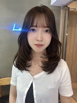 ロンドアジュール 横浜(Lond azur) オリーブグレー/レイヤーカット/黒髪/マロンベージュ/横浜