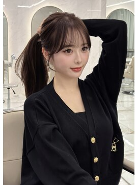 ベージュカラー×似合わせカット