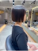 マロンベージュ/ボブ/前髪/レイヤー/髪質改善/縮毛矯正/横浜