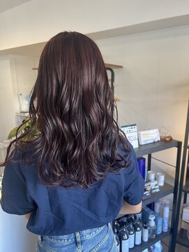 グリン(grin) ワインレッド　巻き髪