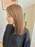 【伸ばしている方にオススメ♪】顔まわりカット＋透明感カラー＋オージュアTR