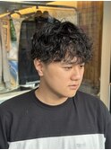 MEN’S HAIR/波巻きツイストスパイラル/リバースセンターパート
