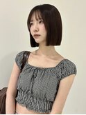 縮毛矯正/切りっぱなしボブ