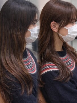 ジーナ 梅田(Zina) 横顔が変わる顔まわりレイヤー【梅田】