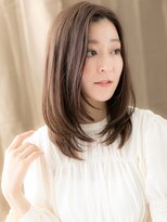 カバーヘア ブリス 北浦和(COVER HAIR bliss)&nbsp;メテオストレートアップバングかきあげワンホンレイヤー30代X