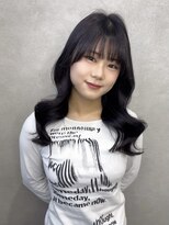 エミュ(Aimu.) 韓国風ヨシンモリ☆艶暗髪くびれセミディシースルーバング♪