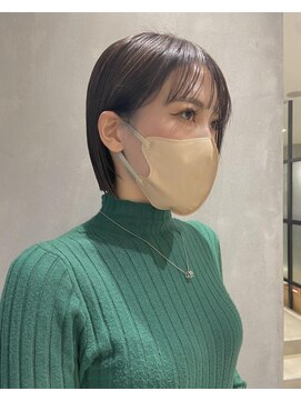 ヨーク(YOKE) 【YOKE】ワンレンボブ前下がりボブグレージュ