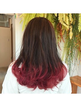 アクセヘアー 町田(acce hair) グラデーションピンクカラー