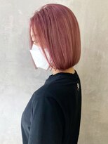 アルバム 渋谷パルコ(ALBUM)&nbsp;ピンクボブ_チェリーブラウンフェミニンロング_ba351853