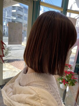 エイムコーゾー美容室(AiM KOZO) ナチュラルワンレンボブ/Ju