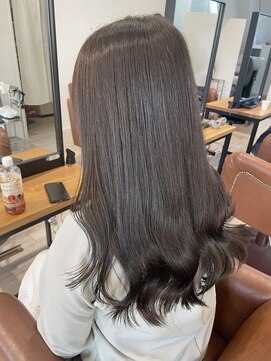 ルーツ(ROOTS) ブリーチなし×オリーブグレーカラー