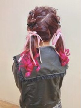 ディア(.eer) ライブツインテール // 《* リボン × 三つ編み込み *》