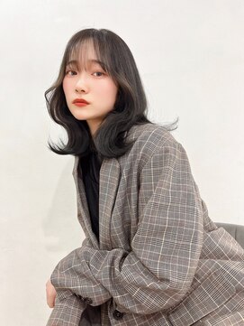 ロンド クラン 岡崎(Lond Clan) オリーブグレージュ×韓国くびれヘア