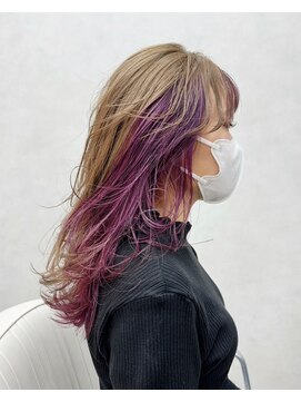 ギグスダブル 栄店(gigs double) インナーカラー/バイオレットピンク