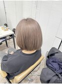 ミルクティーグレージュボブレイヤーカット夏ケアブリーチ所沢