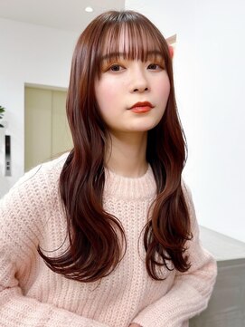 セイドット リー(Say. Ree) Say.レイヤーロングミルクティーアッシュぱっつん前髪表参道青山