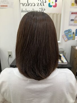 ビーズカラー 鶴岡エスモール店 【B'ｓ】30代40代50代人気◎ 艶×ナチュラルブラウン/セミロング