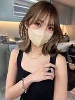 サイン 渋谷(SIGN) 韓国ヘアーハッシュカットレイヤーカットグレージュブリーチ無し