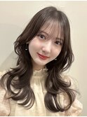 韓国風/レイヤー/小顔/前髪カット/髪質改善/グレージュ/透明感