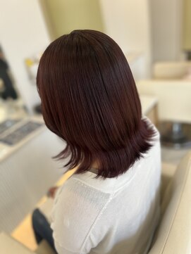 シャルム バイ アローズ 久留米店(CHARM BY AROSE) 20代30代40代50代大人可愛いモーヴカラーセミディ