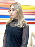 艶髪ブリーチカラーホワイトベージュ