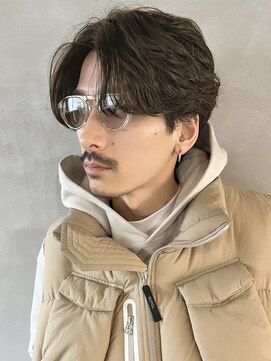 パーク(PARK) 【PARK】ワンカールパーマ×ナチュラルセンターパート