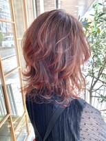 ネオリーブサイン 大森店(Neolive sign) ウルフカット オレンジベージュ 【大森】