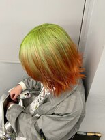 レコ 渋谷(LECO)&nbsp;ルーツデザインカラーイエローネオングリーンメンズヘア