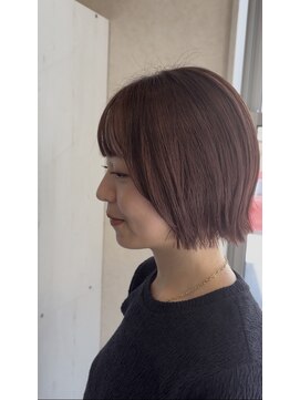 ジェリカヘアー サンフラワー通り(Jlica hair) あごラインボブ×外ハネ×ピンクベージュカラー