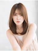 簡単に扱えるセミロング×顔回りレイヤー☆