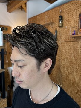 ノラ カマクラ(NORA kamakura) メンズホワイトメッシュハイライト