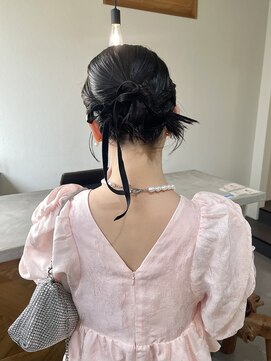 クリック(Click) 着物ヘア/ダークアッシュ/ミディアムレイヤーカット/小倉