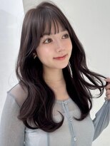 バイオレットジェム(Violet`jem) ぱっつん前髪サラ艶ロングレイヤーカットココアブラウンKA-79