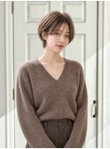 ショートボブ/ハンサムショート/小顔ショート/流しバング/千葉