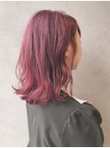 切りっぱなし×チェリーピンク